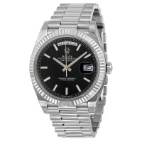 Rolex Day Date Black Dial Platinum Super Clone 1:1 Swiss ETA Watch | Ref. 228236 Rolex Day Date Black Dial Platinum Super Clone 1:1 Swiss ETA Watch | Ref. 228236