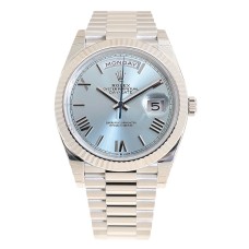 Rolex Day Date 40 Platinum Ice Blue Swiss ETA 3255 Super Clone Watch | Ref. M228236-0012 Rolex Day Date 40 Platinum Ice Blue Swiss ETA 3255 Super Clone Watch | Ref. M228236-0012