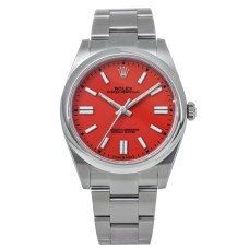 Rolex Oyster Perpetual Coral Red Dial 1:1 Super Clone Watch | Swiss ETA 3230 Movement | Ref. M126000 Rolex Oyster Perpetual Coral Red Dial 1:1 Super Clone Watch | Swiss ETA 3230 Movement | Ref. M126000