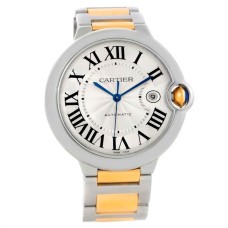 Cartier Ballon Bleu 42mm Ref. W2BB0004 1:1 Super Clone ETA Watch Silver Opaline Dial | Yellow Gold & Steel