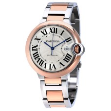 Cartier Ballon Bleu 42mm Ref. W2BB0004 1:1 Super Clone ETA Watch Silver Opaline Dial | Rose Gold & Steel Cartier Ballon Bleu 42mm Ref. W2BB0004 1:1 Super Clone ETA Watch Silver Opaline Dial | Rose Gold & Steel