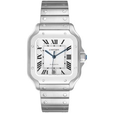 Cartier Santos Large Ref. WSSA0009 1:1 Super Clone ETA Watch Silvered Opaline Dial | Solid Stainless Steel Cartier Santos Large Ref. WSSA0009 1:1 Super Clone ETA Watch Silvered Opaline Dial | Solid Stainless Steel