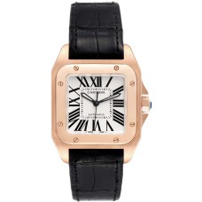 Cartier Santos 100 Midsize Ref. W20108Y1 1:1 Super Clone ETA Watch Silver Opaline Dial | Rose Gold Finish Cartier Santos 100 Midsize Ref. W20108Y1 1:1 Super Clone ETA Watch Silver Opaline Dial | Rose Gold Finish