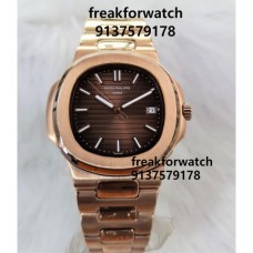Patek Philippe Nautilus Chocolate Dial Super Clone | Swiss Clone 5711/1R Rose Gold Watch