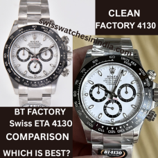 Clean Factory vs. BT Factory Rolex Daytona 4130 Movement Clean Factory vs. BT Factory Rolex Daytona 4130 Movement