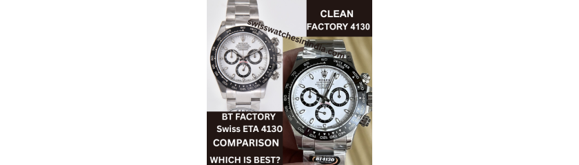 Clean Factory Swiss ETA 4130 vs BTF 4130 Daytona Panda Clean Factory Swiss ETA 4130 vs BTF 4130 Daytona Panda